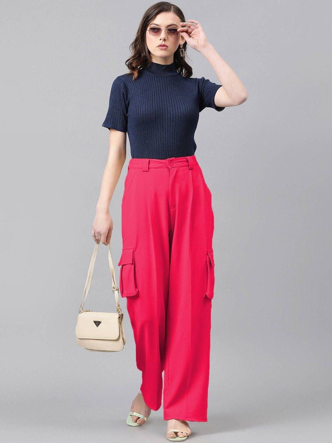 Kotty Women Relaxed Straight Leg High-Rise Trousers