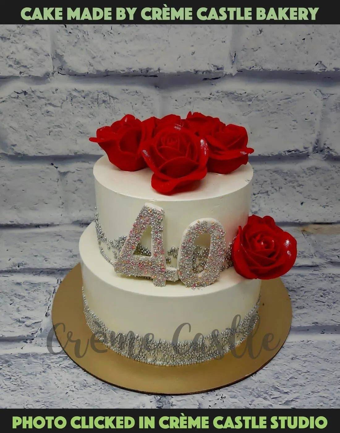 Red Rose Tier Cake