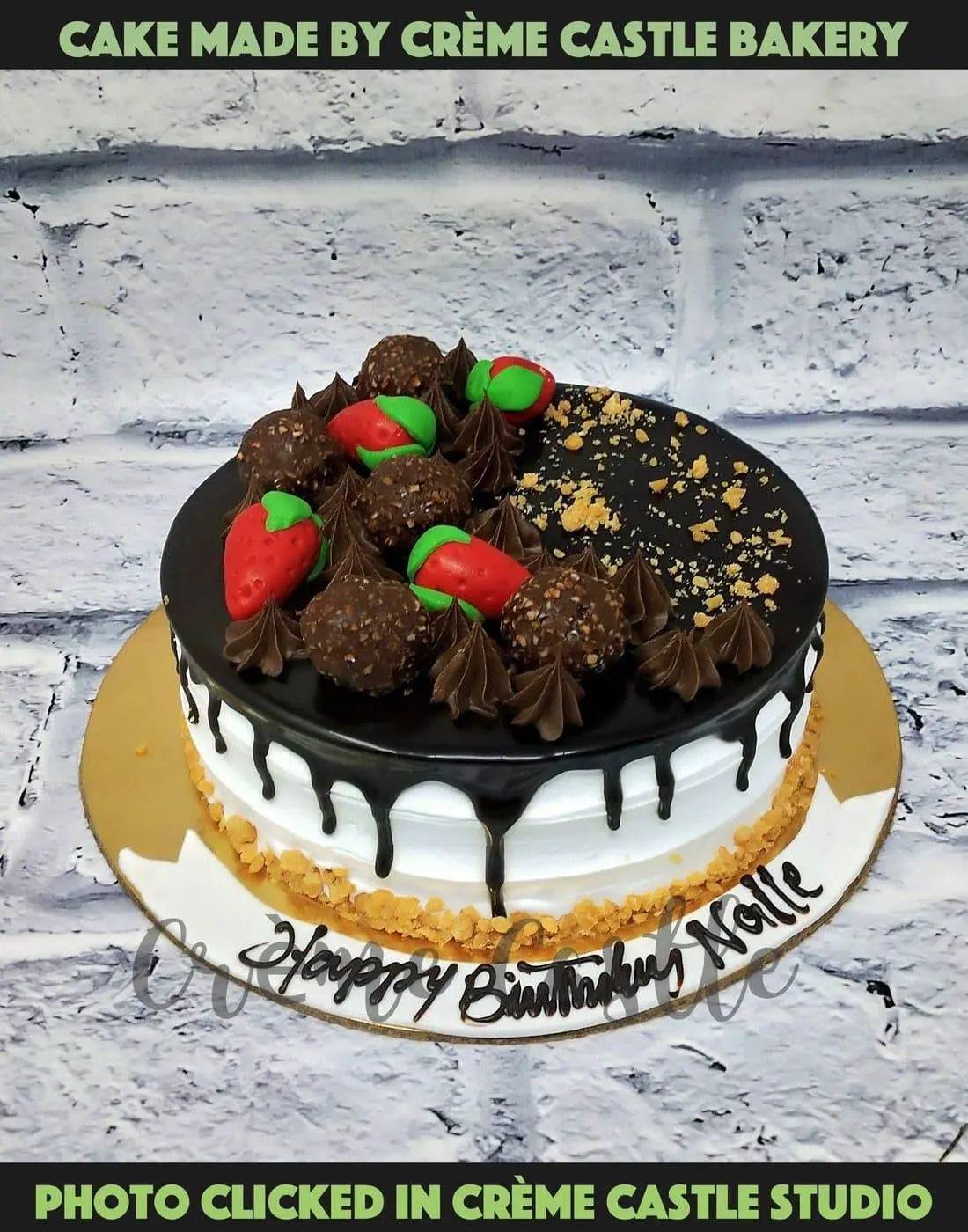 Chocolate Strawberry Theme Cake