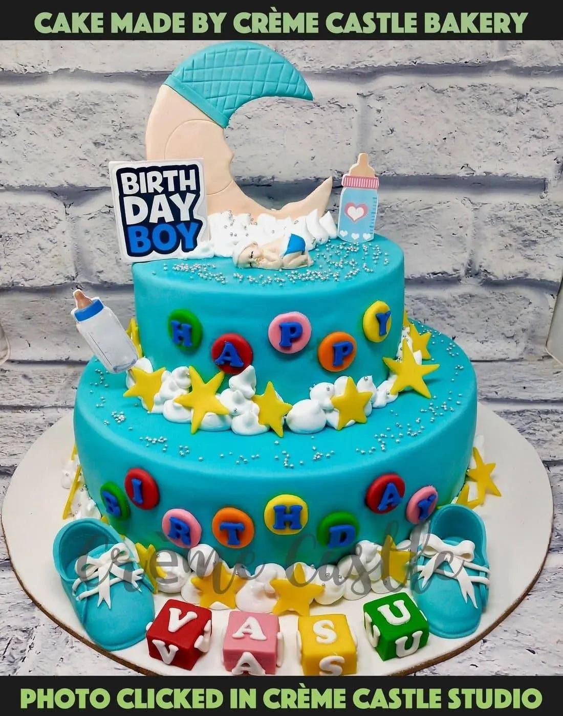 Moon and Kids Theme Cake