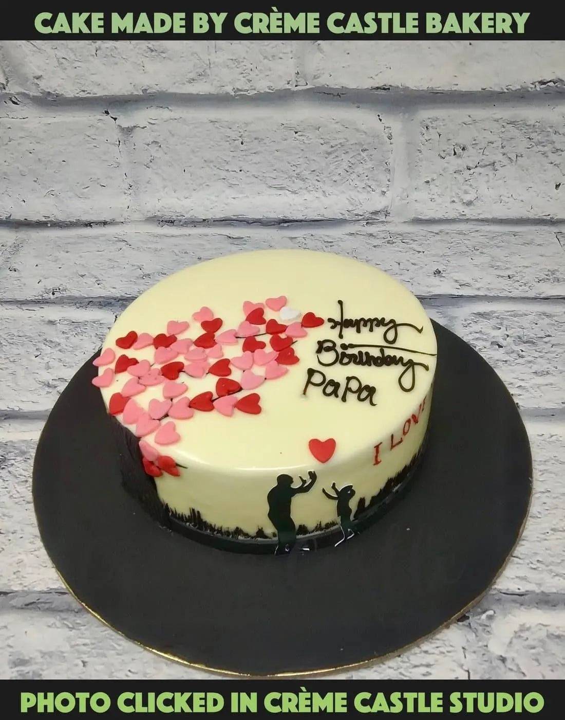 Hearts and Couple Clipart Cake
