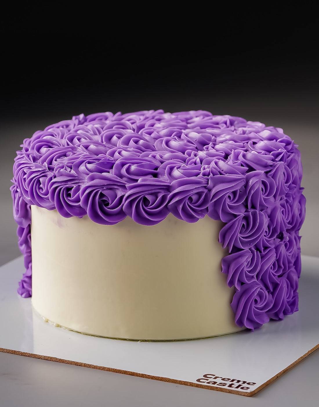Purple Rose Buttercream Cake
