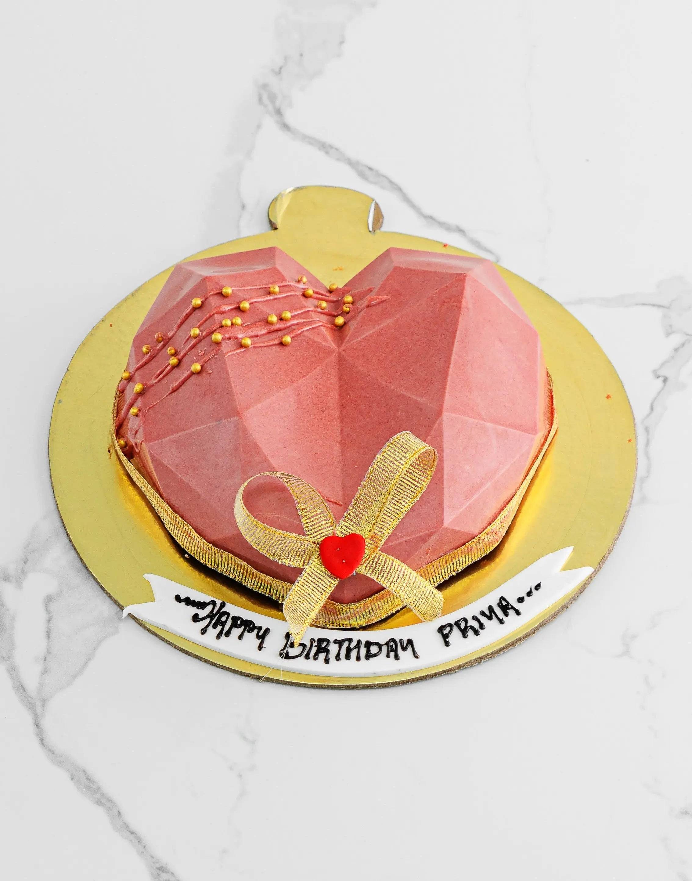 Pinata Heart Cake for First Anniversary