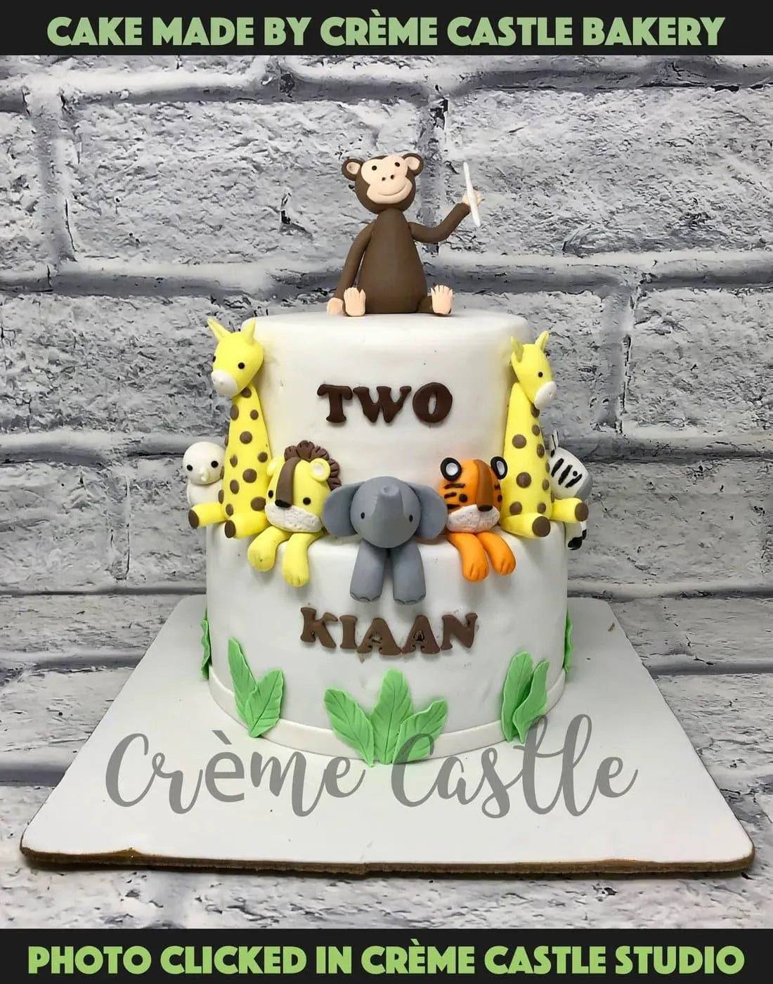 Jungle Minimalist Tier Cake