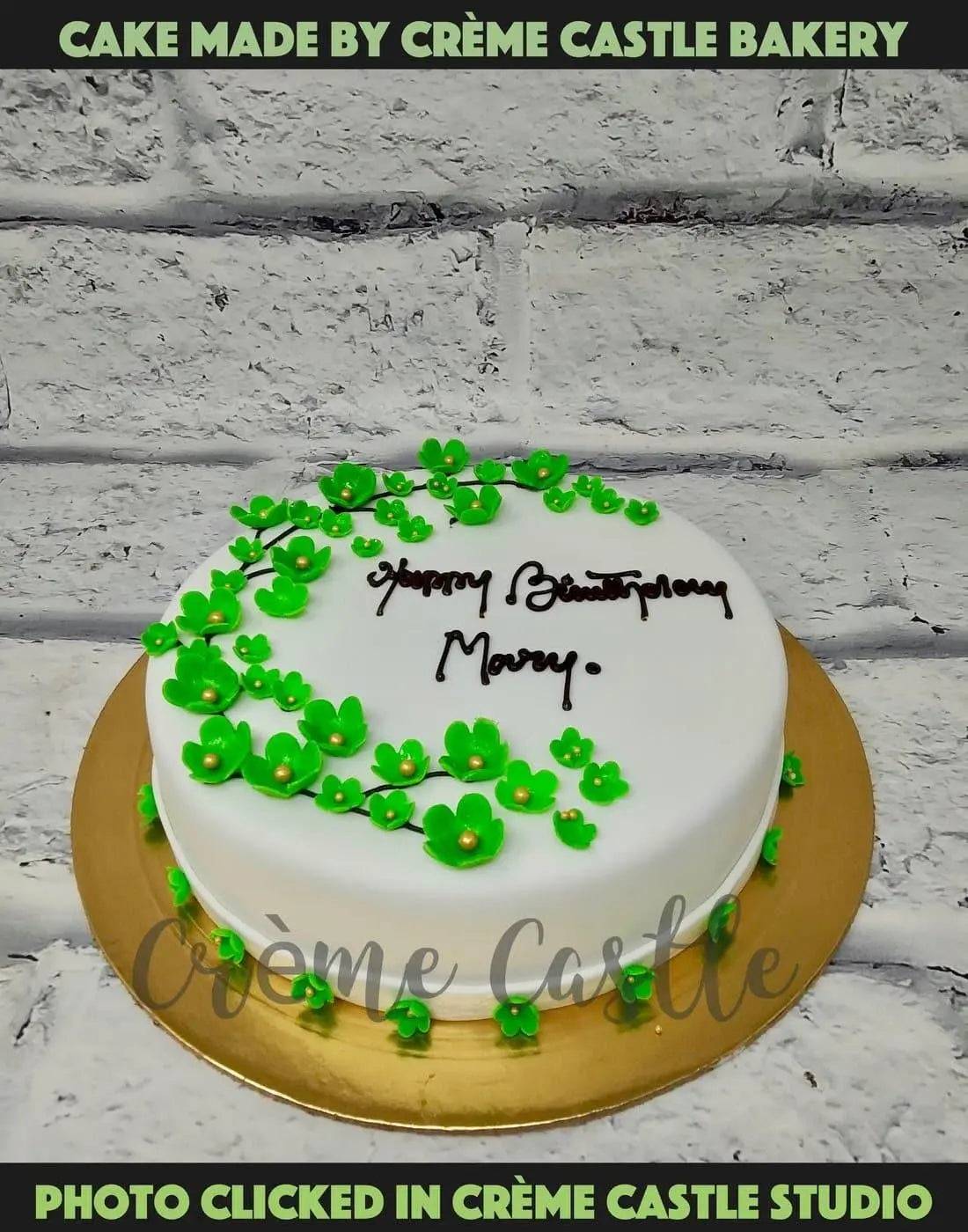 Green Cherry Blossom Cake