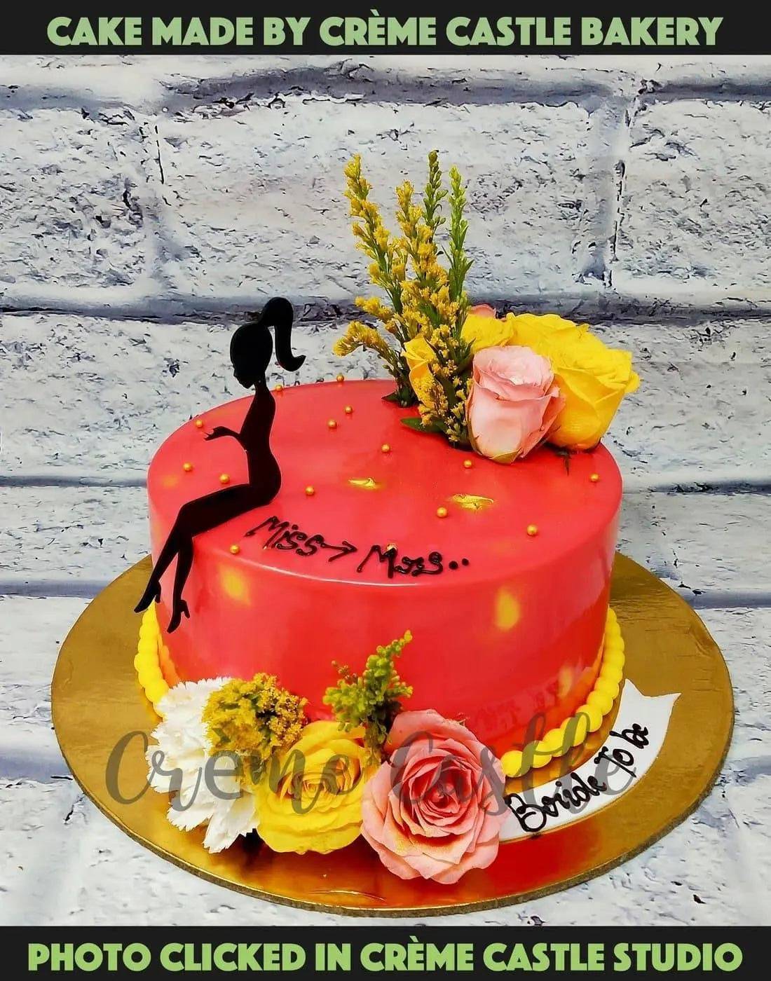 Pink Girl Floral Cake