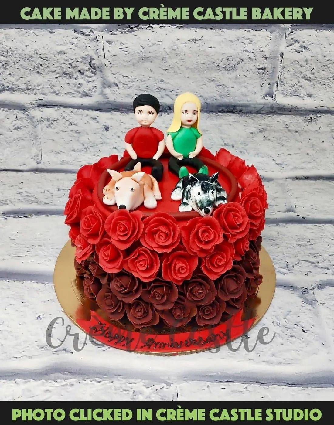 Roses Family Dog Cake