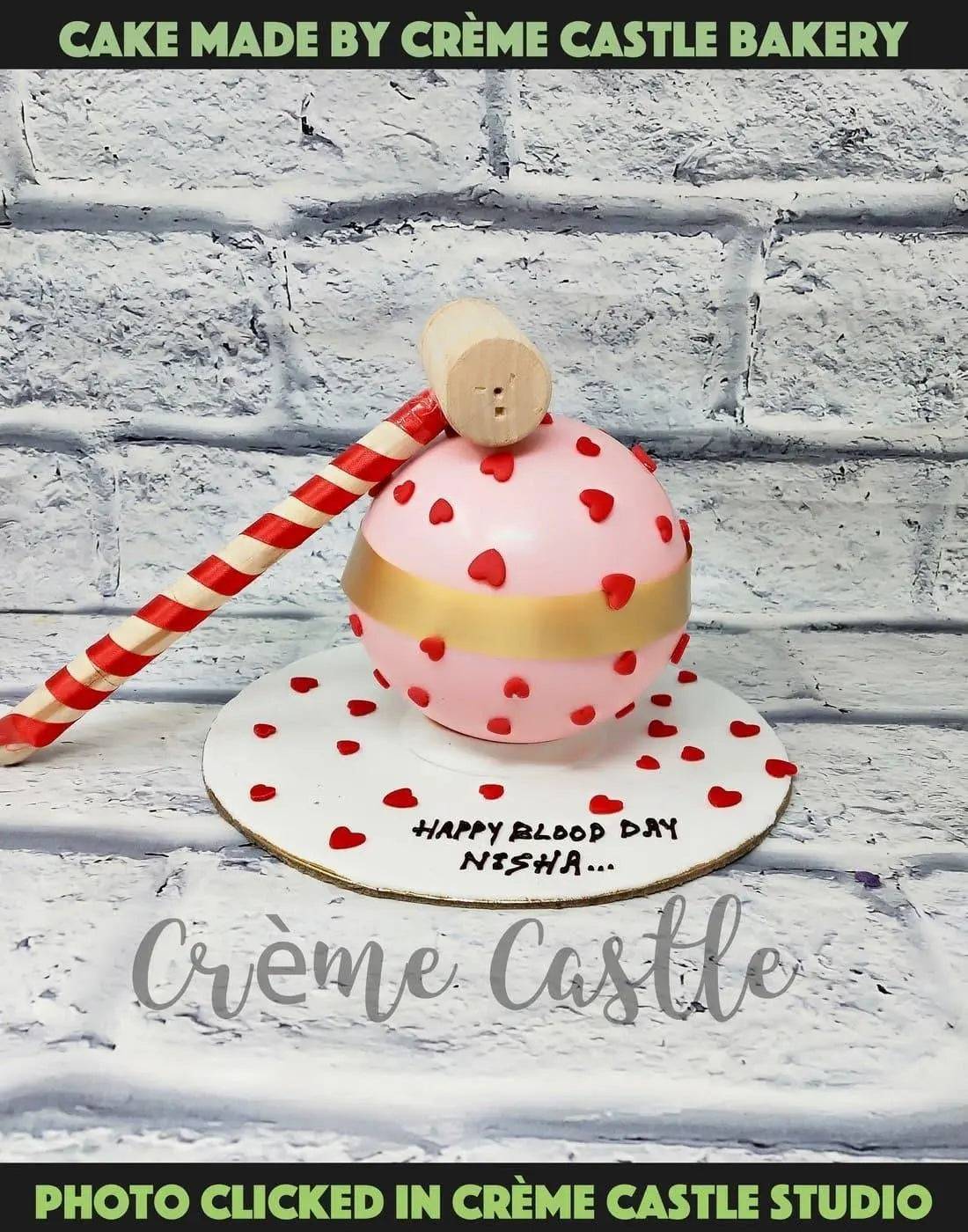 Round Pinata Valentine Cake