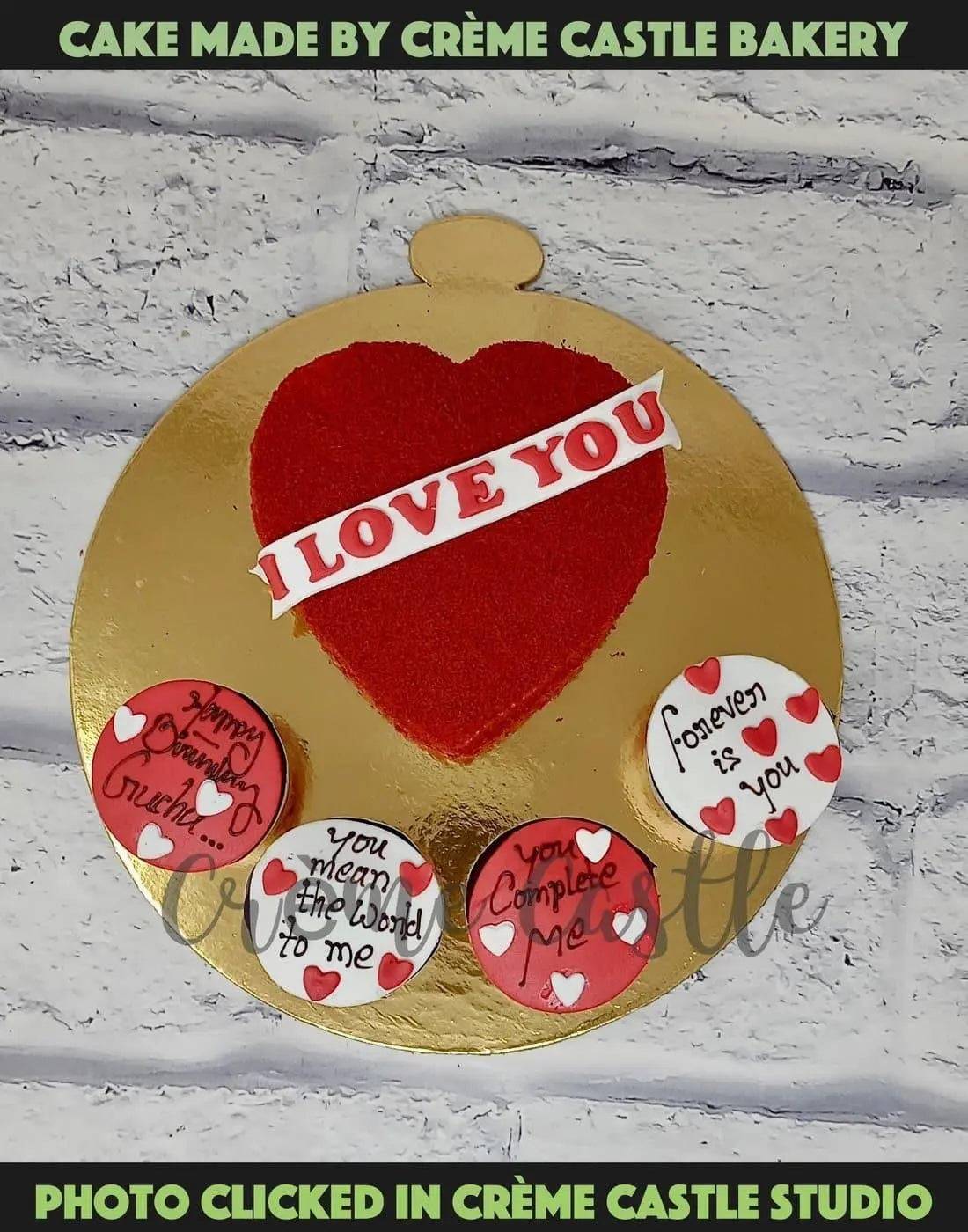 Heart Cake and cupcake