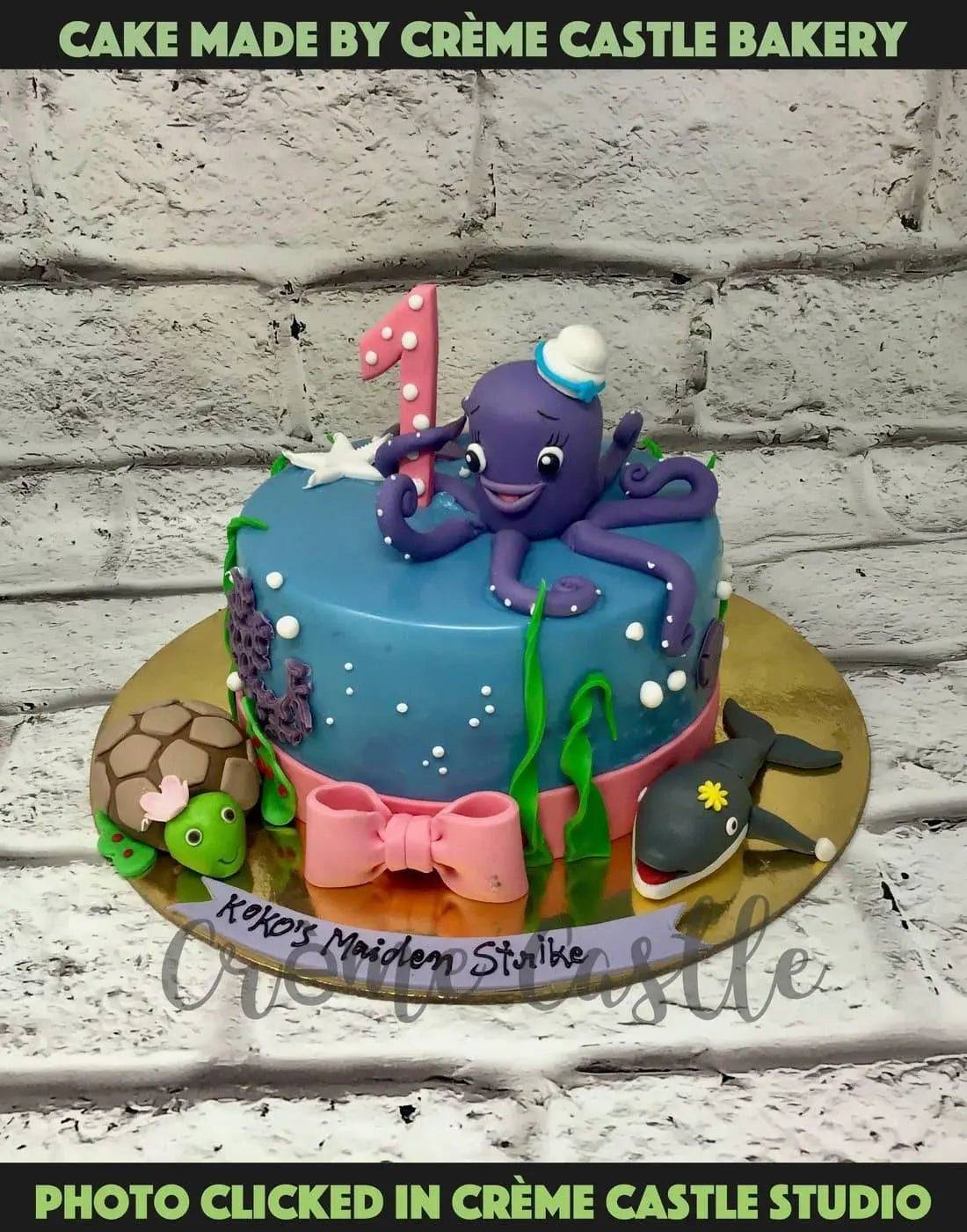 Octopus Design Cake
