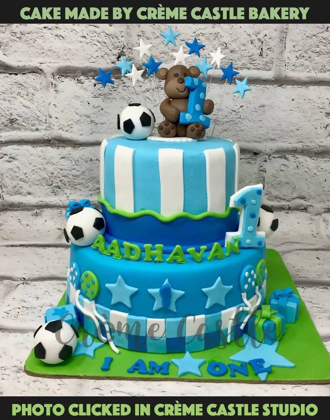 Teddy Star Design Cake