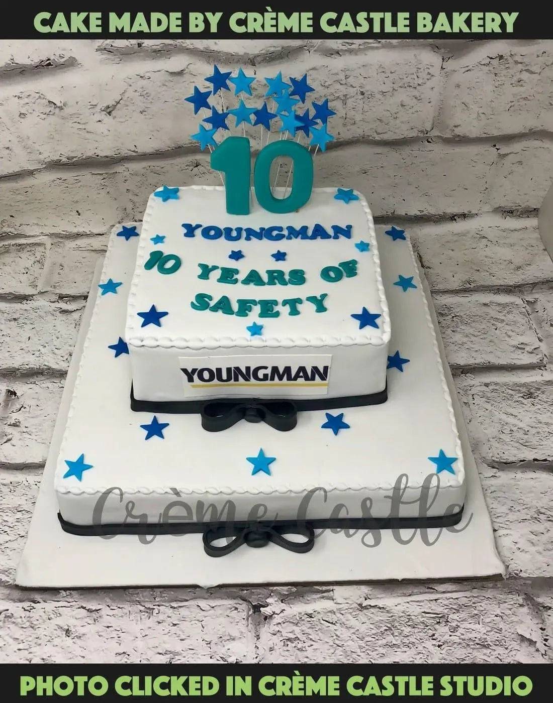 10 Year Anniversary Design Cake