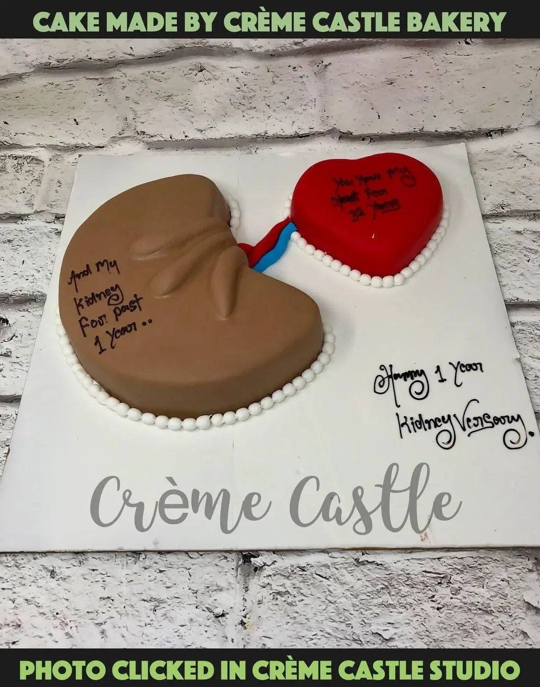 Heart Kidney Design Cake
