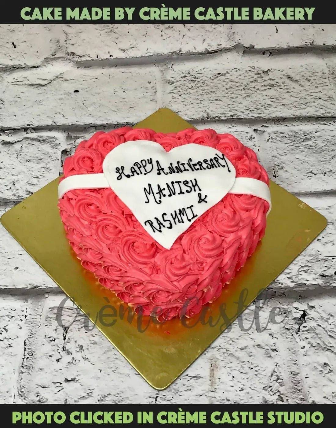 Heart Message Design Cake