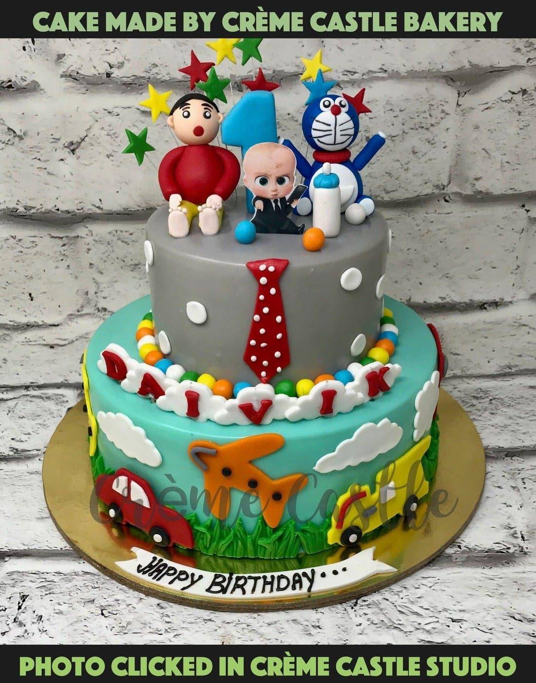 Cartoon Fan Design Cake