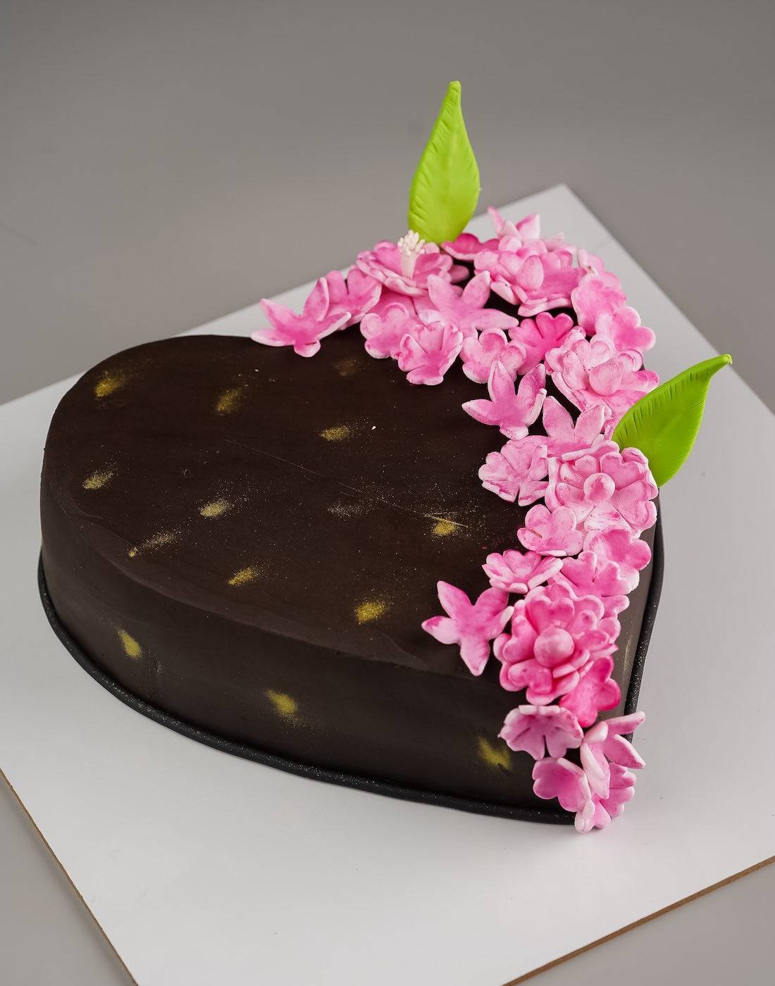 Heart Shape Anniversary Chocolate Cake
