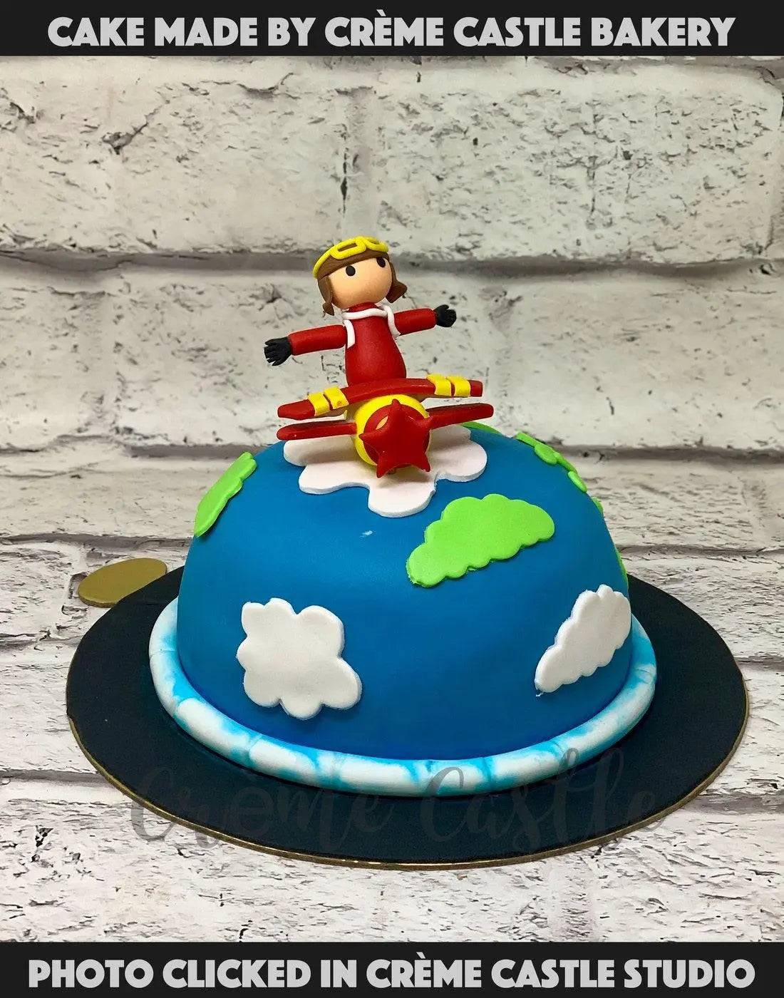 Baby on the Plane Cake