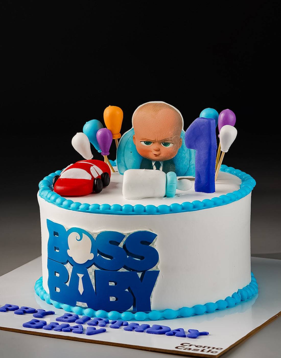 Boss Baby and Balloons Cake