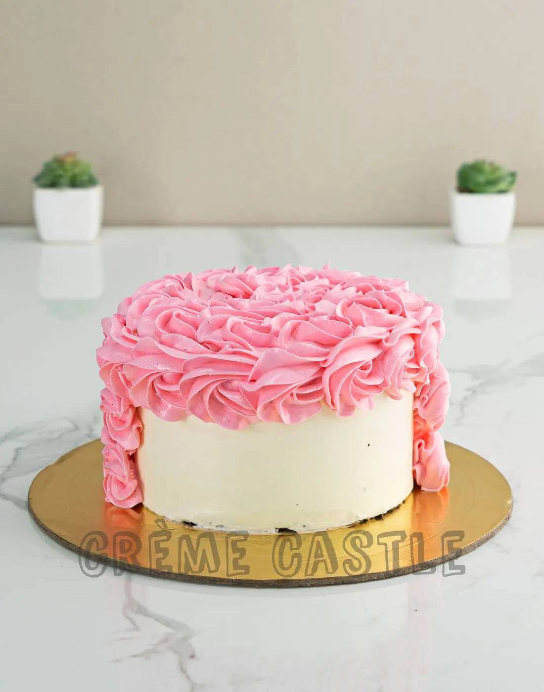 Rosy Cream Cake
