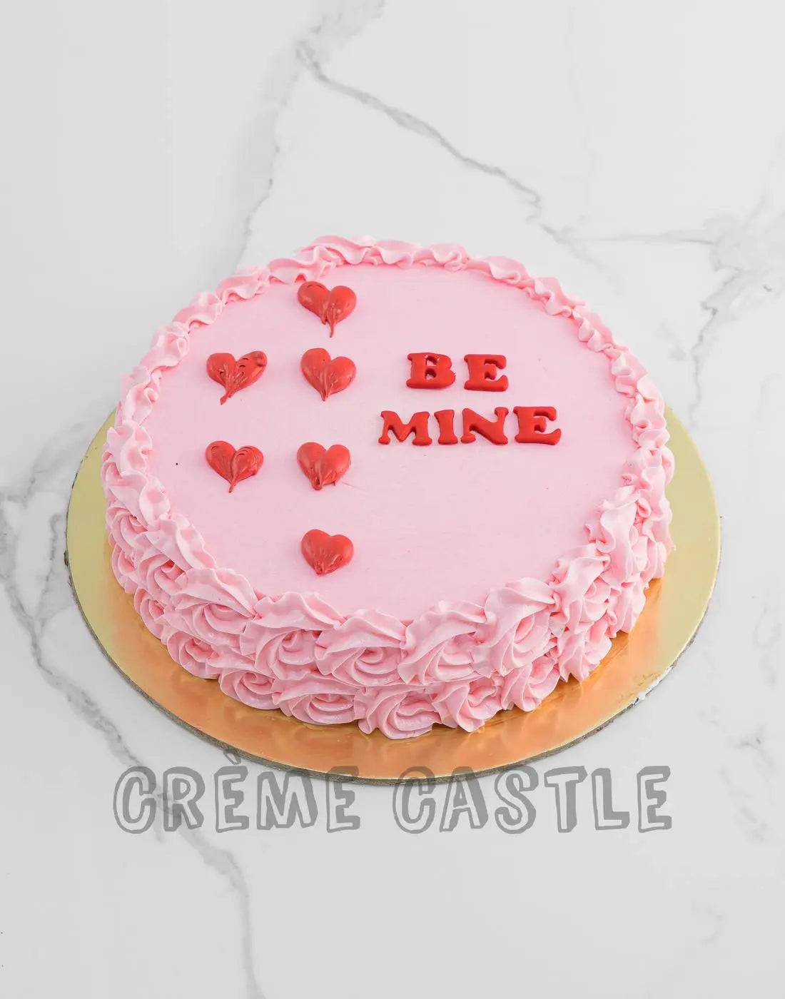 Pink Proposal Valentine Cake