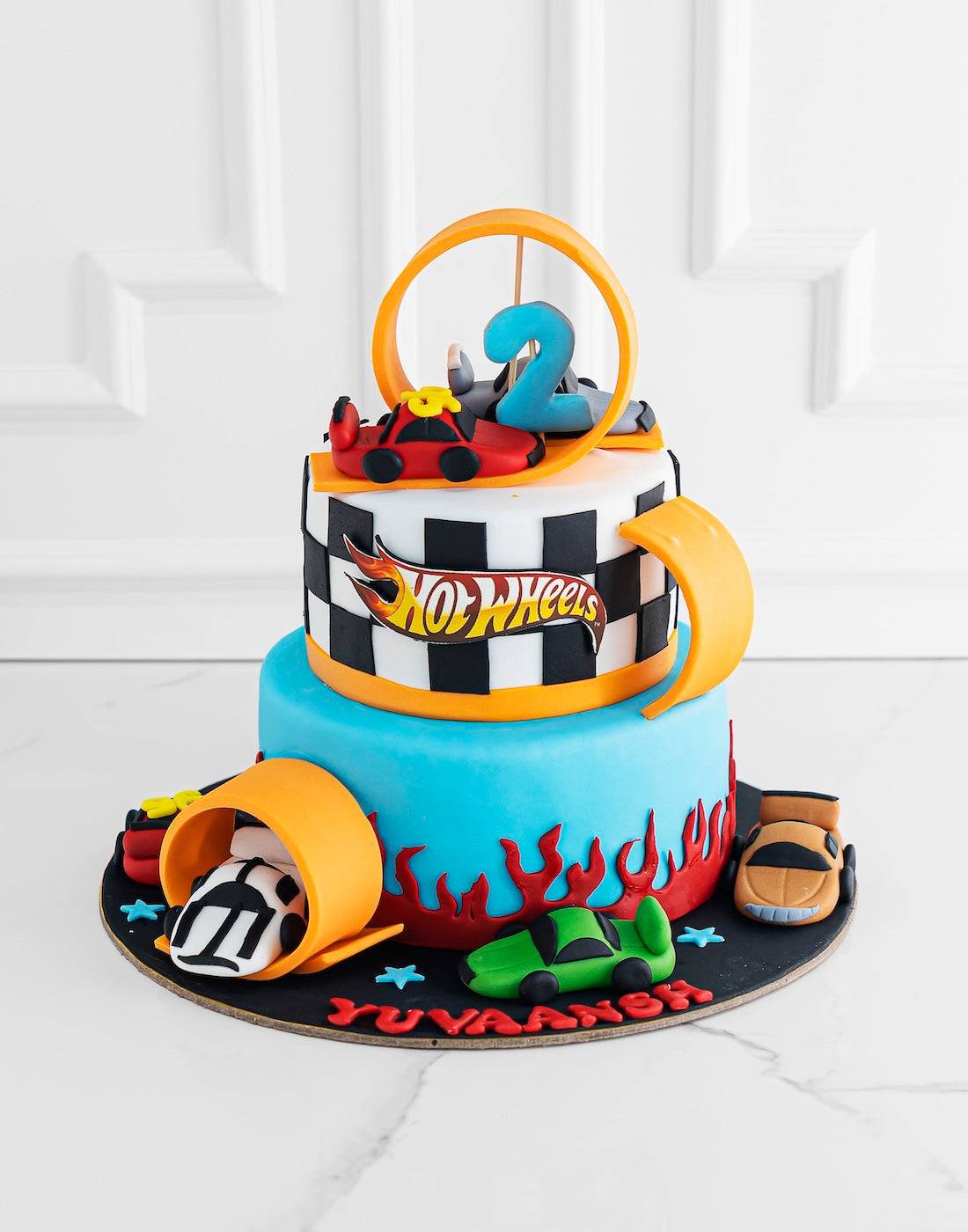 Hot Wheel First Birthday Cake