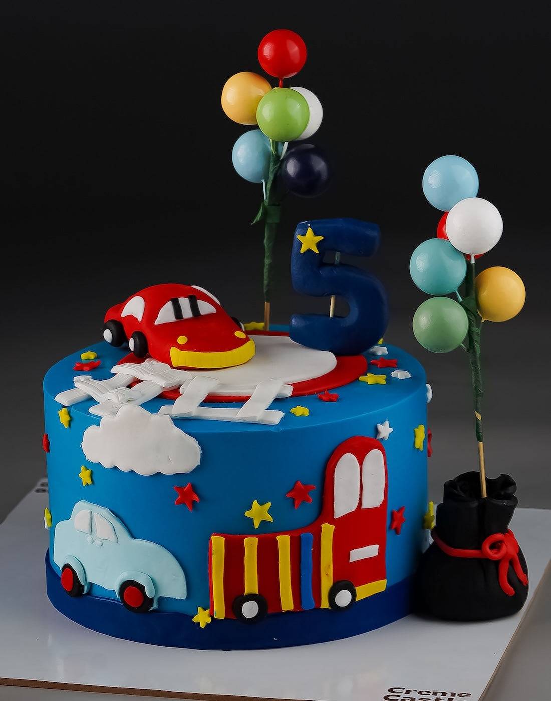 Balloon Car Race Cake