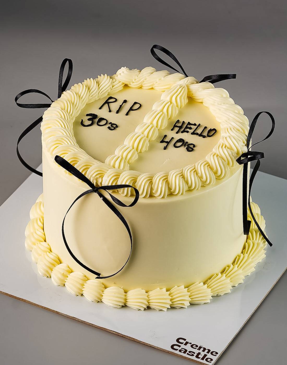 White Bow Ribbon Girl Cake