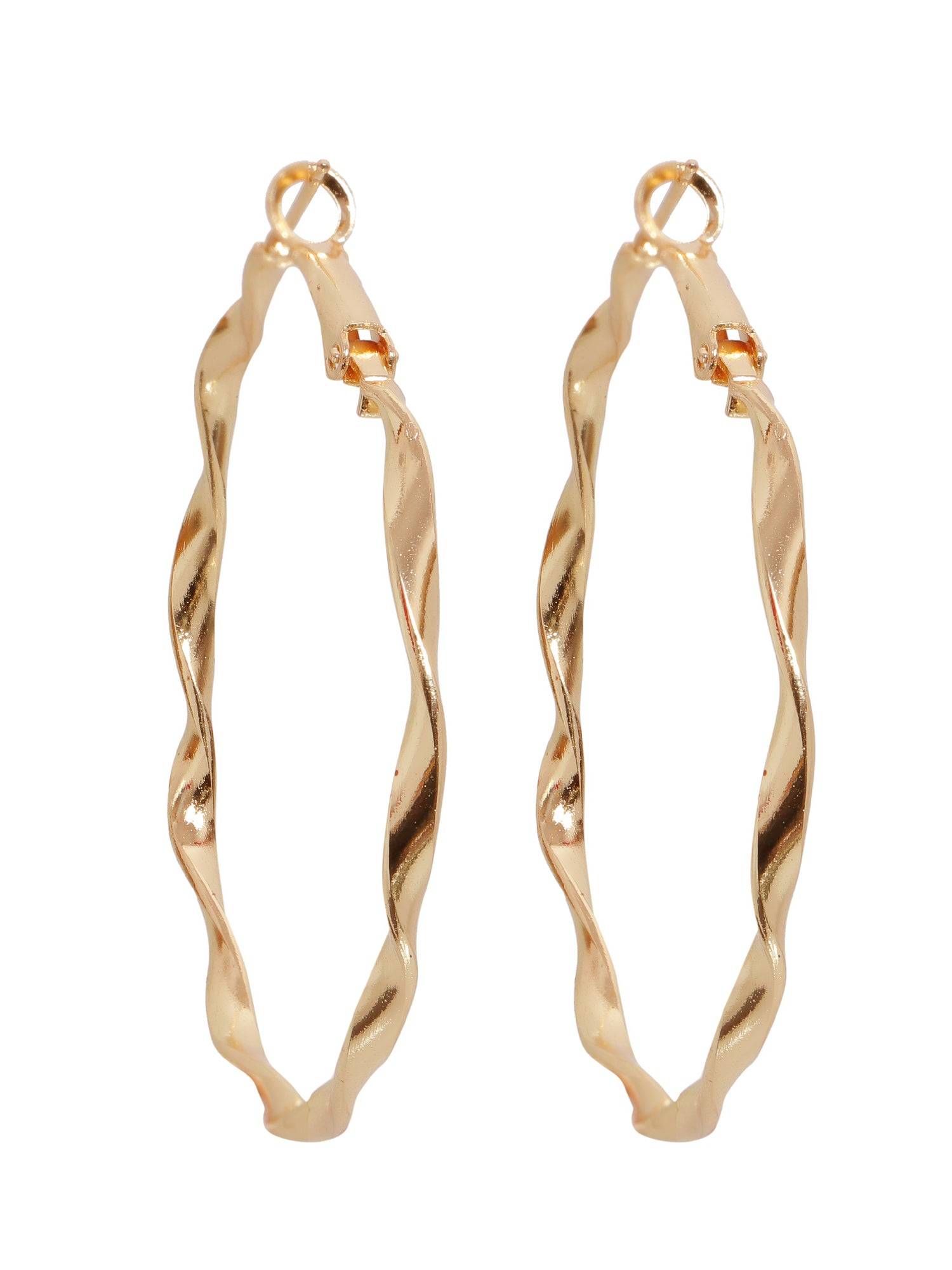 Gold-Plated Round Stud Earrings for Women and Girls - A Contemporary Fashion Statement