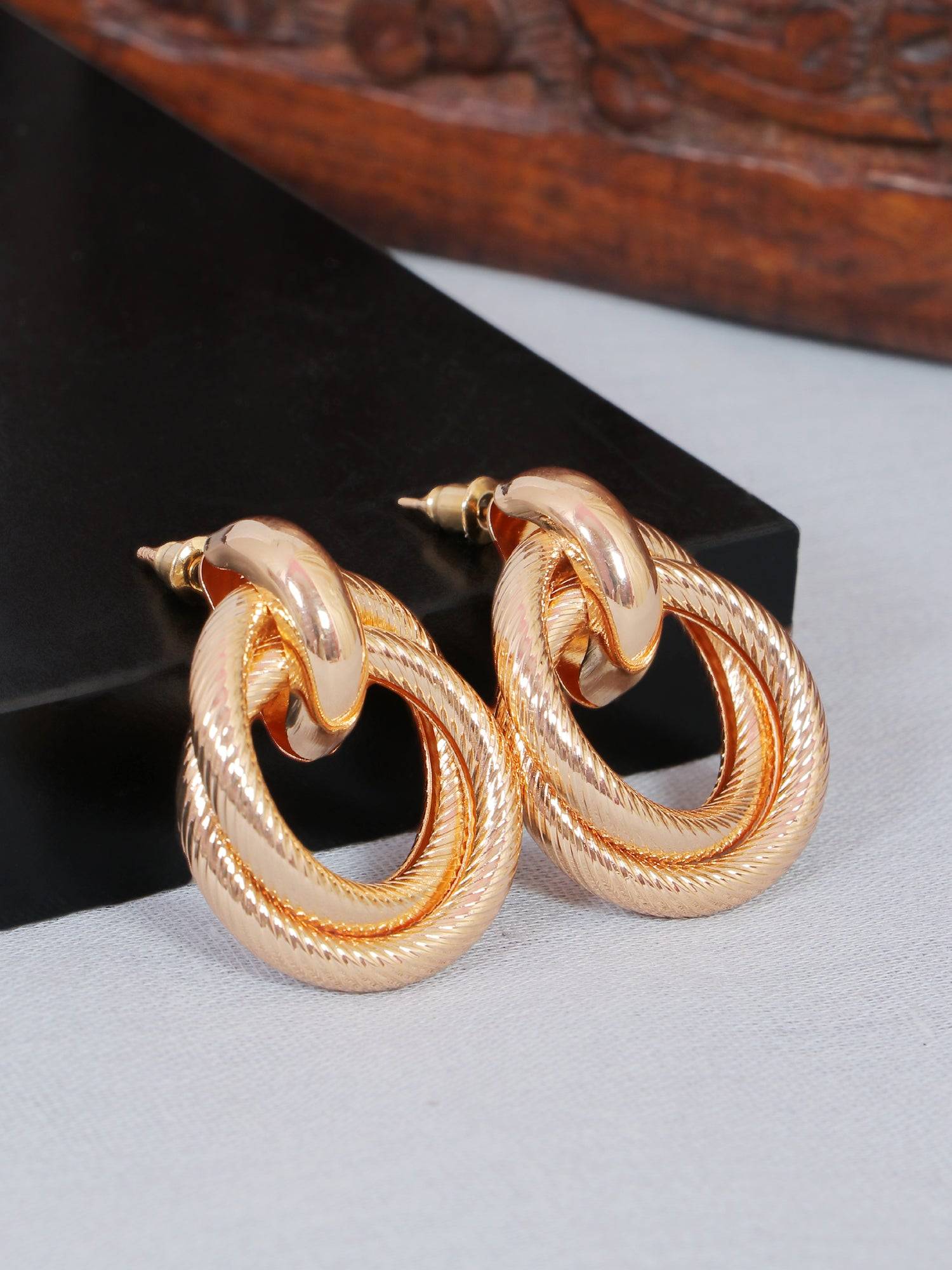 Rose- Gold Elegant Drop & Dangler Earrings for Women
