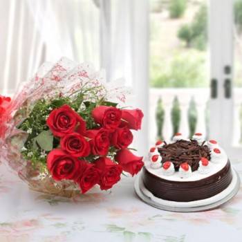 Roses and Chocolate Cake Buy only at ₹1049