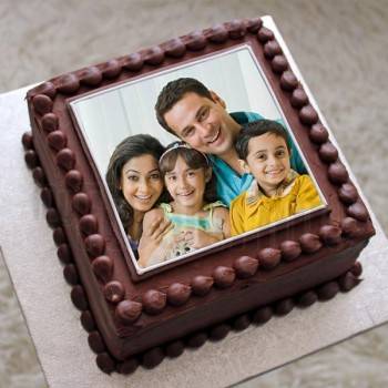 Square Chocolate Photo Cake Buy only at ₹1499
