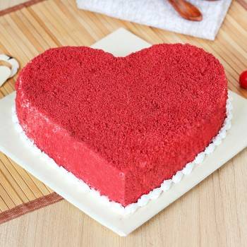 Red Velvet Heart Shape Cake Buy only at ₹895