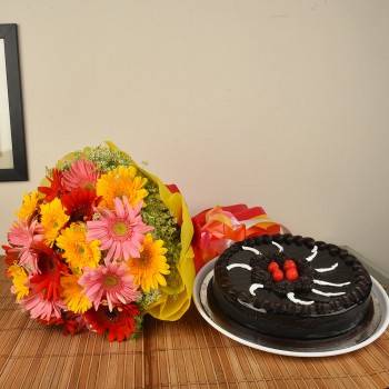 Mix Gerberas n Trufffle Buy only at ₹1250