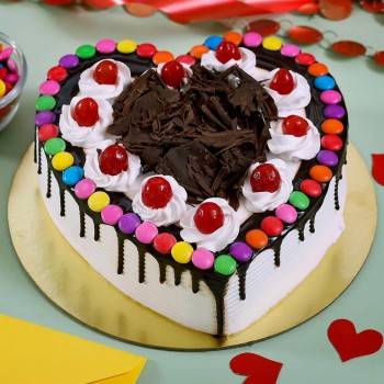 Blackforest Gems Heart Cake Buy only at ₹749
