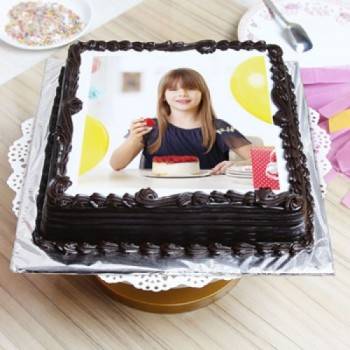 Square Truffle Photo Cake Buy only at ₹1499