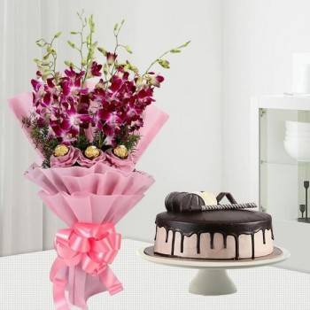 Royal Orchids and Cake Buy only at ₹1799