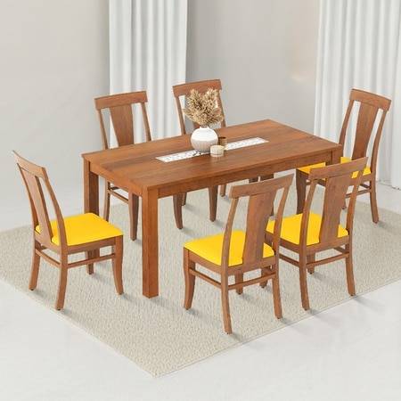 Brighton Xl 6 Seater Dining Table with Fabio Dining Chair Set