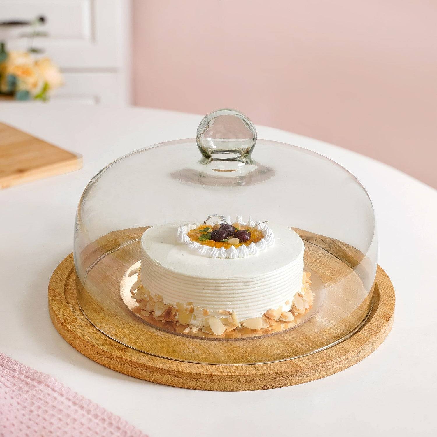 Cake Stand With Glass Cloche 11 Inch buy only at ₹2290
