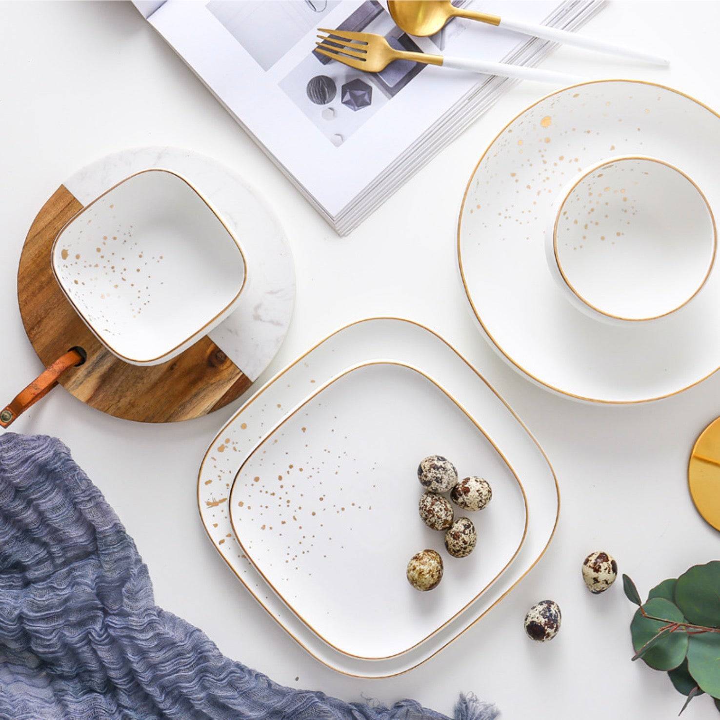Cara White Salad Plate