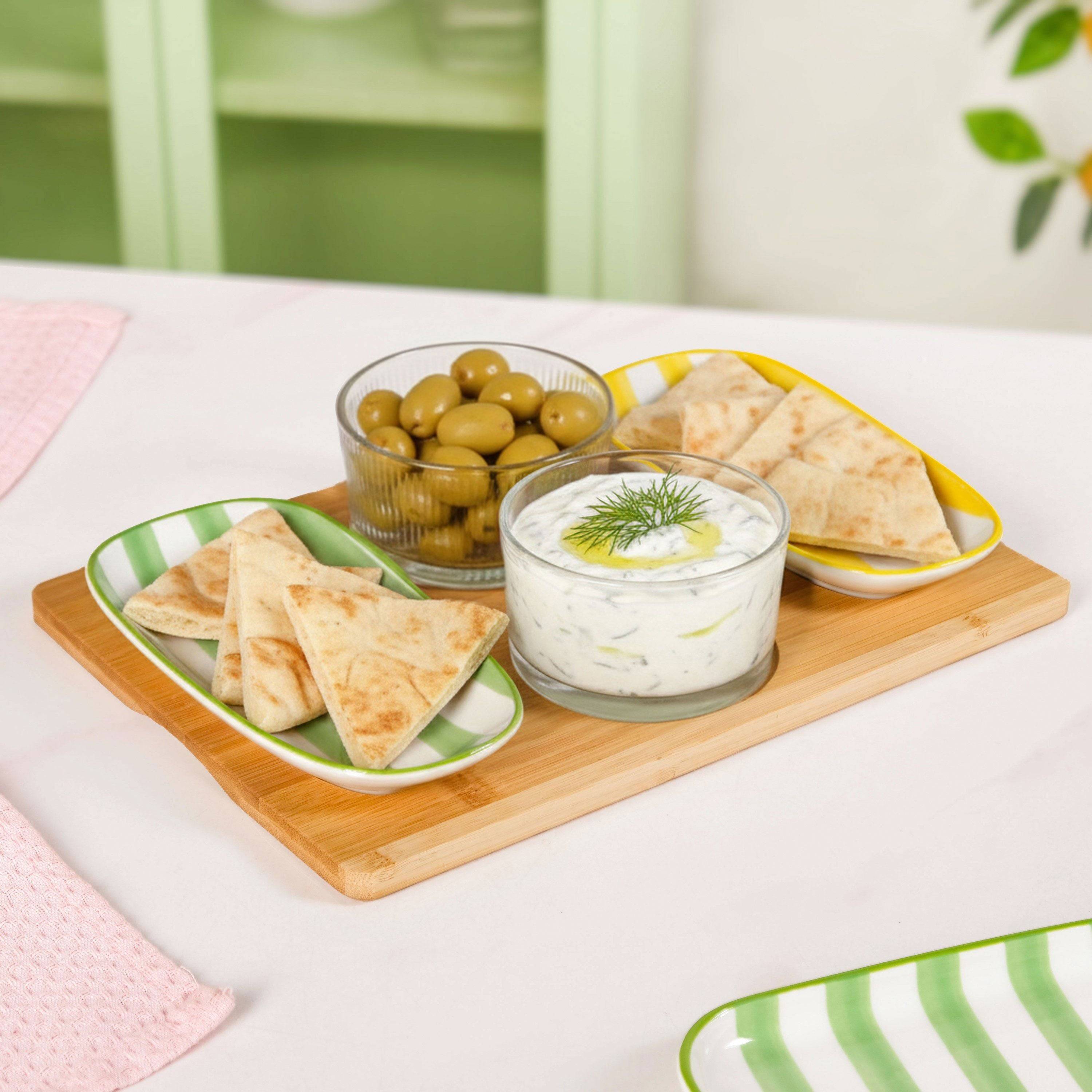 Carnival Stripe Serving Platter Set Of 5 buy only at ₹1650