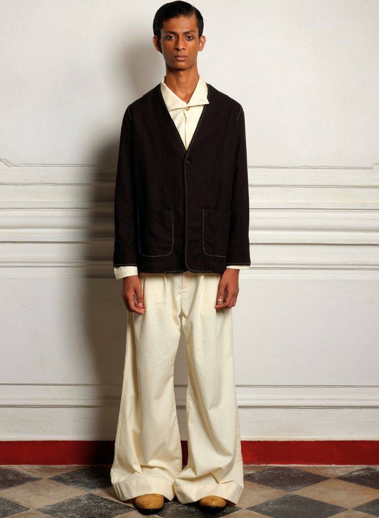 Lapel Less Jacket