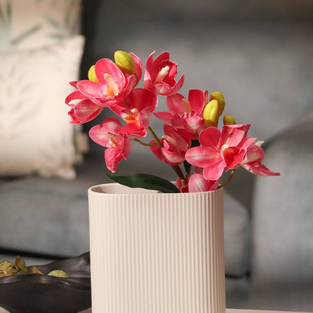 Cattleya Orchid Faux Stem - Magenta