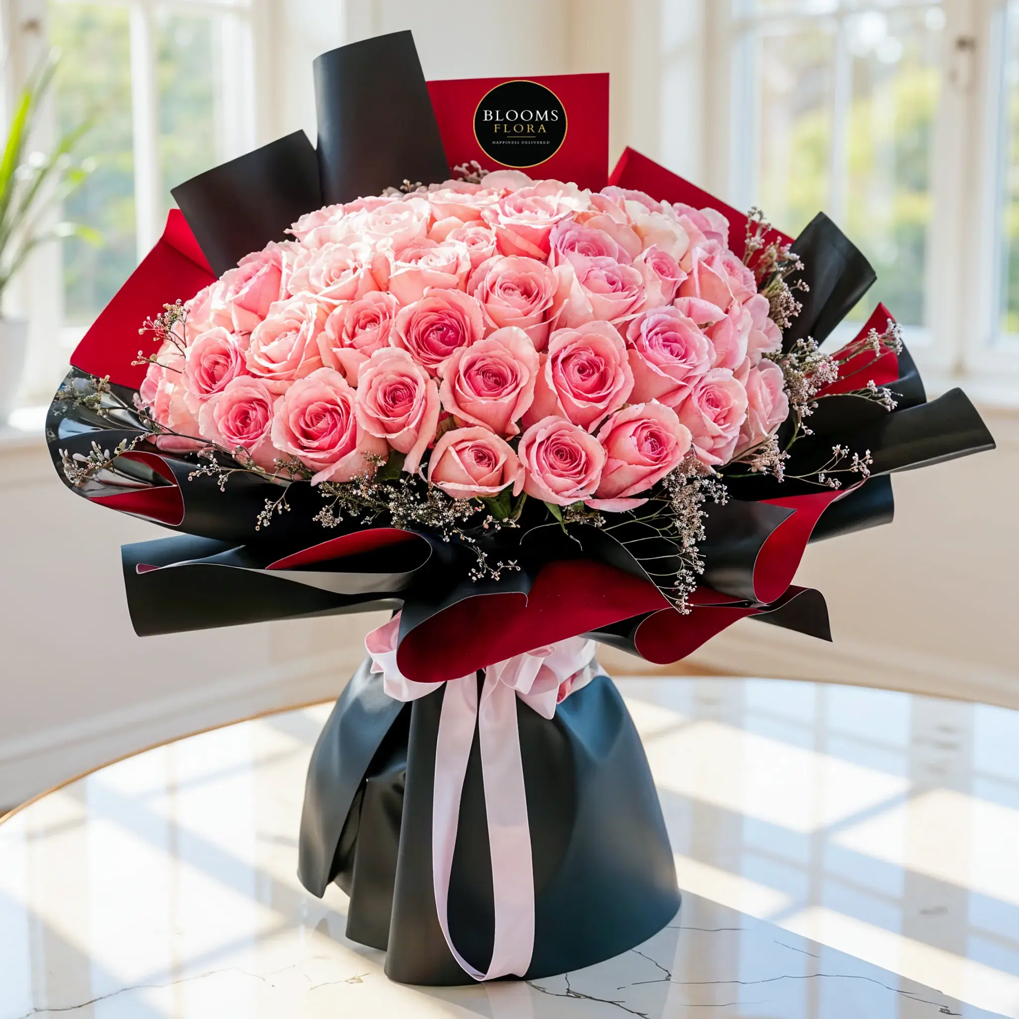 Charm Bouquet of Pink Roses