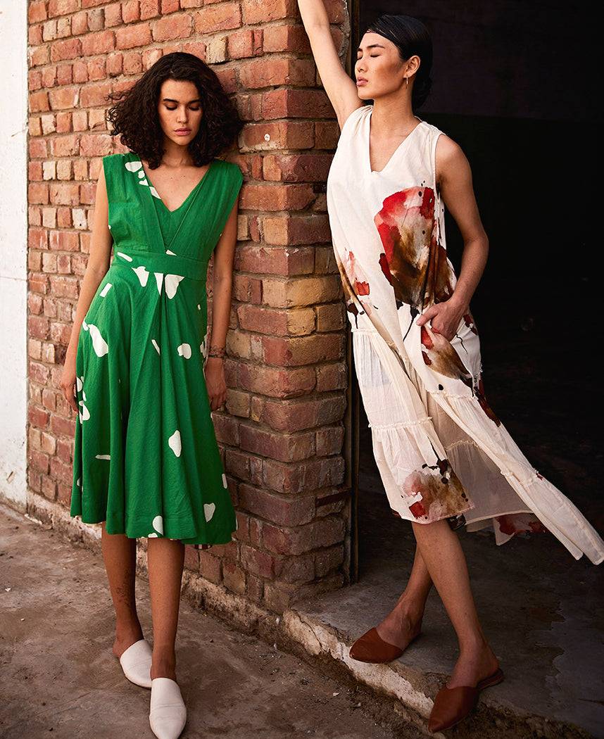 Chirping Birds Dress - color variant: Green