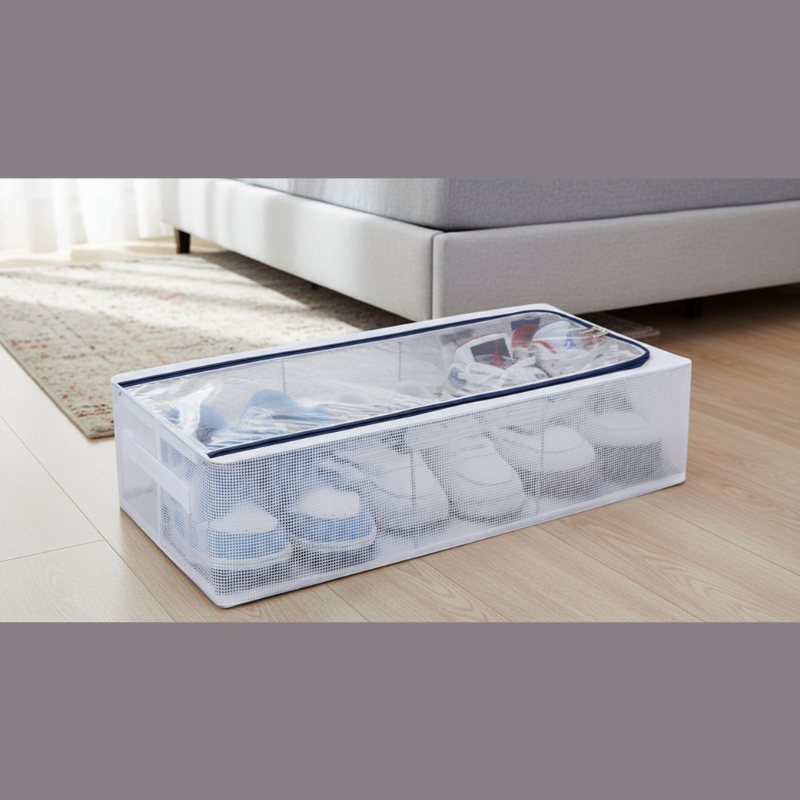 Clear Foldable Shoe Bag – Transparent Dustproof Shoe Storage Box, Space-Saving Sneaker Organizer (Pack of 1) Buy @ ₹499