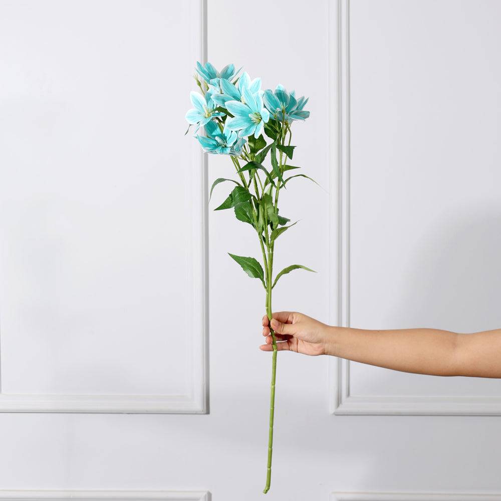 Clematis Faux Stem - Turquoise