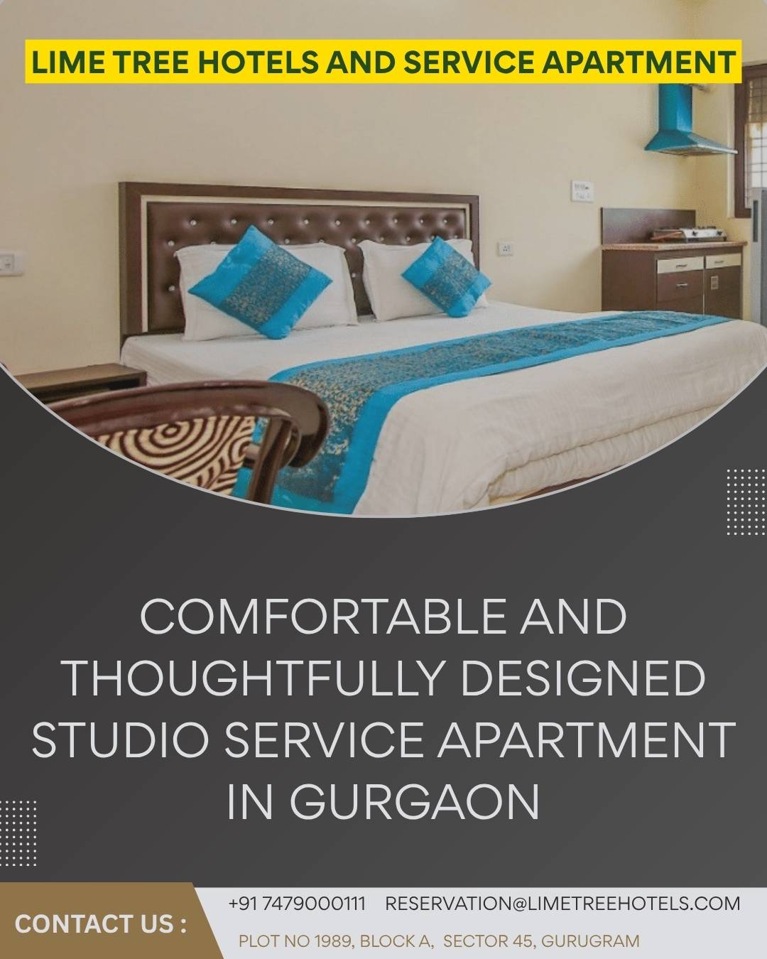 Spacious Studio Service Apartment for Comfortable Gurgaon Stays