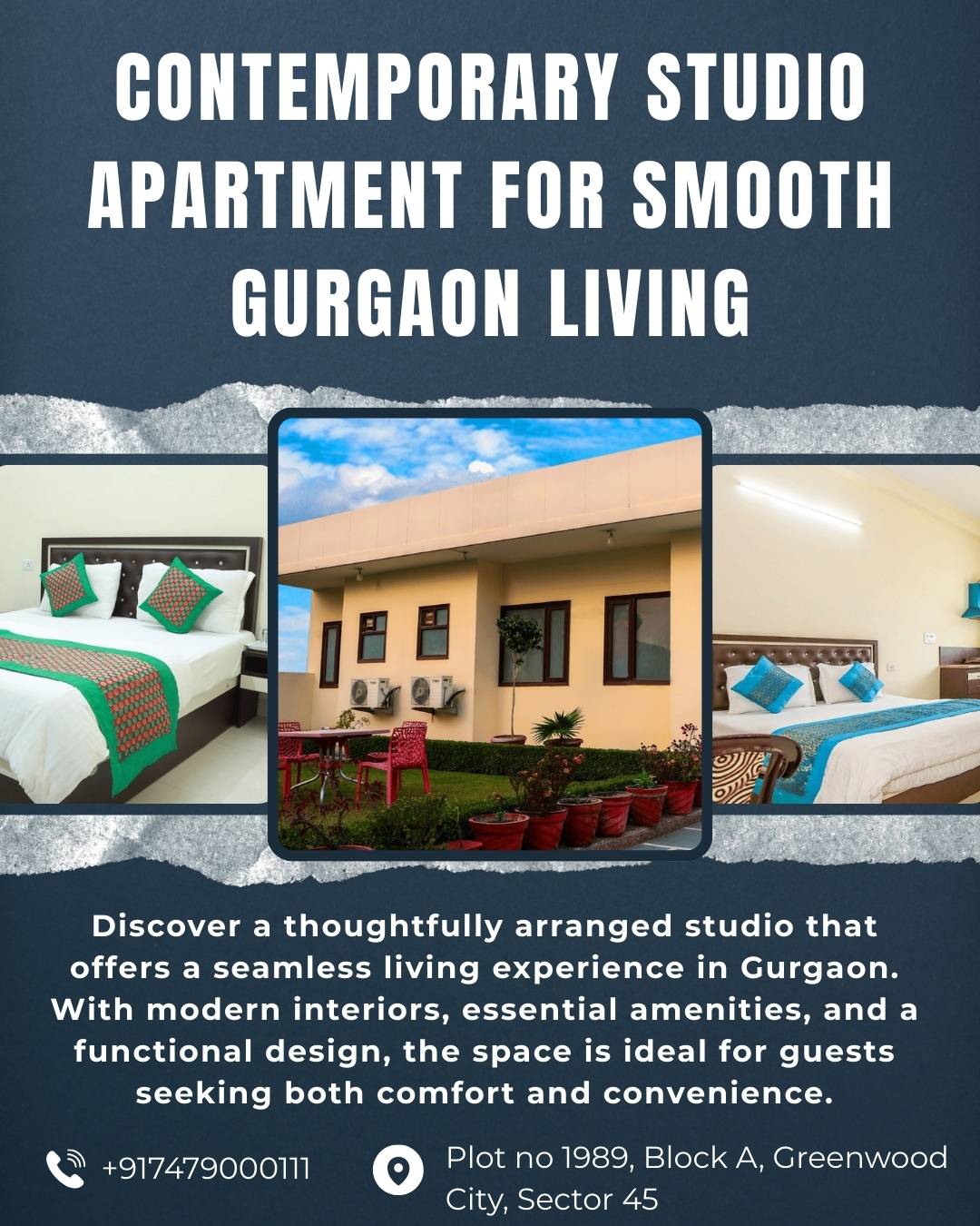 Well-Planned Studio Space for Comfortable Gurgaon Stays