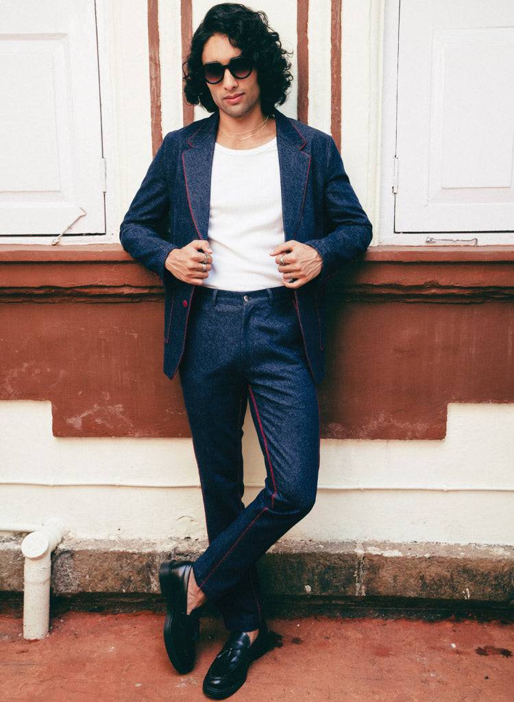 Contrast Piping Jacket