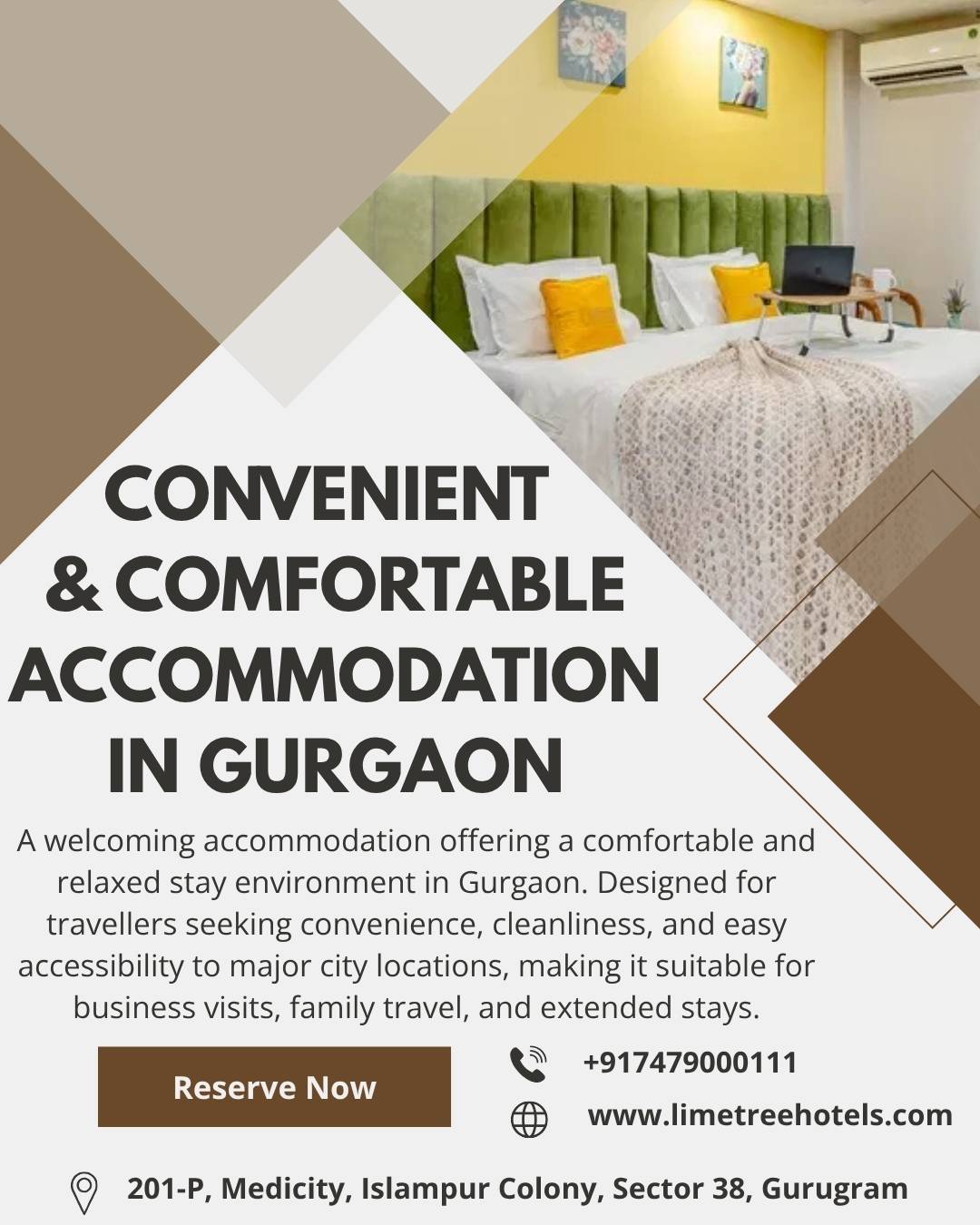 Comfortable Stay Option Near Medanta Medicity Gurgaon